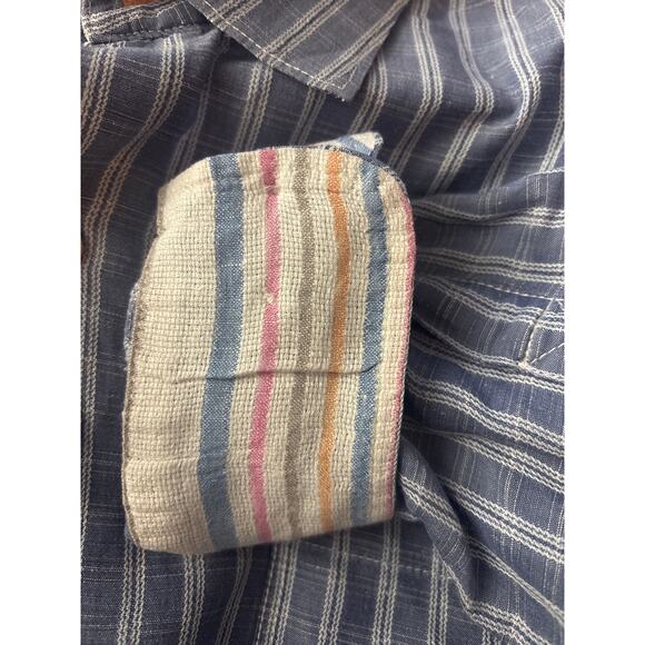Tommy Bahama Mens Button Up Striped Shirt XL Alternative Cuff Career Casual - Picture 10 of 12
